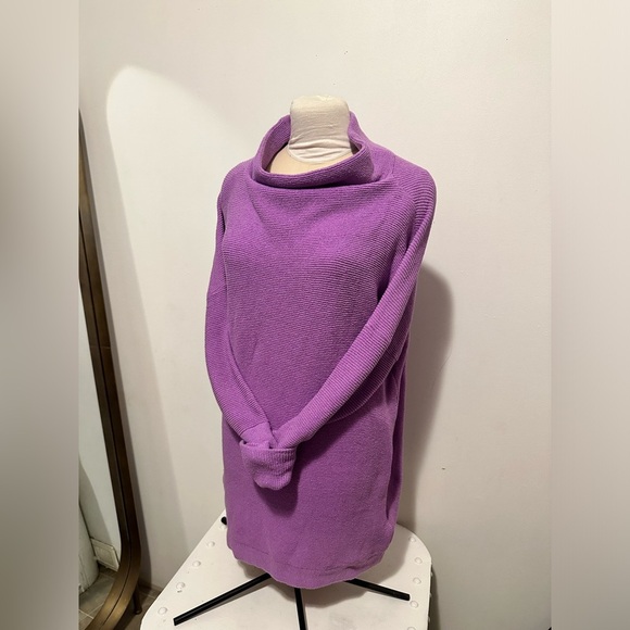 Free People Ottoman Slouchy Sweater Glowing Grape Purple M L XL - Picture 10 of 10